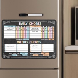 Chalkboard Dry Erase Chore Chart for Kids Multiple Kids - Kids Chore Chart Kids Chart, Chores Chart for Kids Multiple Kids, Magnetic Chore Chart for Kids, Chore Board for Kids, Chore Chart Magnetic