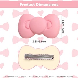 2Pcs Pink Bow Hair Clips Pink Bows for Girls,Bow Hair Barrettes for Women, Fashion Hairpin Alligator Clips, Hair Clips for Girls and Women Clips and Barrettes Hair Care Hair Women