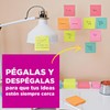 3M Post-it 5PK Notas Adhesivas Super Sticky 3x3, colores varios,