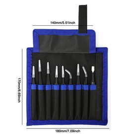 Precision Tweezer Set - FEITA Professional ESD Stainless Steel Anti static Tweezers Kit for Electronic, craft, Jewelry, Watchmakers, Hobby (Black 9 Pcs)