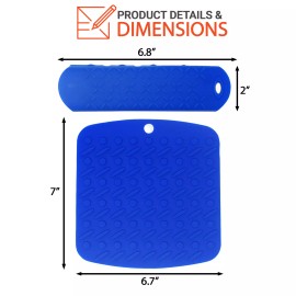 Exultimate Trivets for Hot Dishes Silicone Trivet Pot Holders Cast Iron Handle Cover