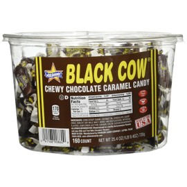 Black Cow Chewy Chocolate Caramel Candy Tub 160 Count