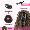 Ponytail Extension - 26" Long Curly 2-in-1 Claw Clip &