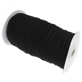 Perlin Velvet Ribbon, 15 Metres, 6 mm, Black, 100% Velvet