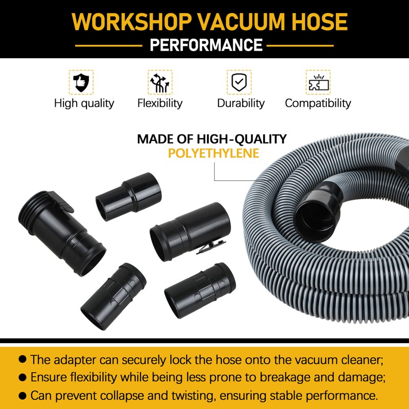 1-7/8-inch Shop Vacuum Hose for Ridgid Wet/dry Vac Replaceable Parts