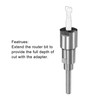sourcing map Router Collet Extension Rod Converter Adapter 6mm to