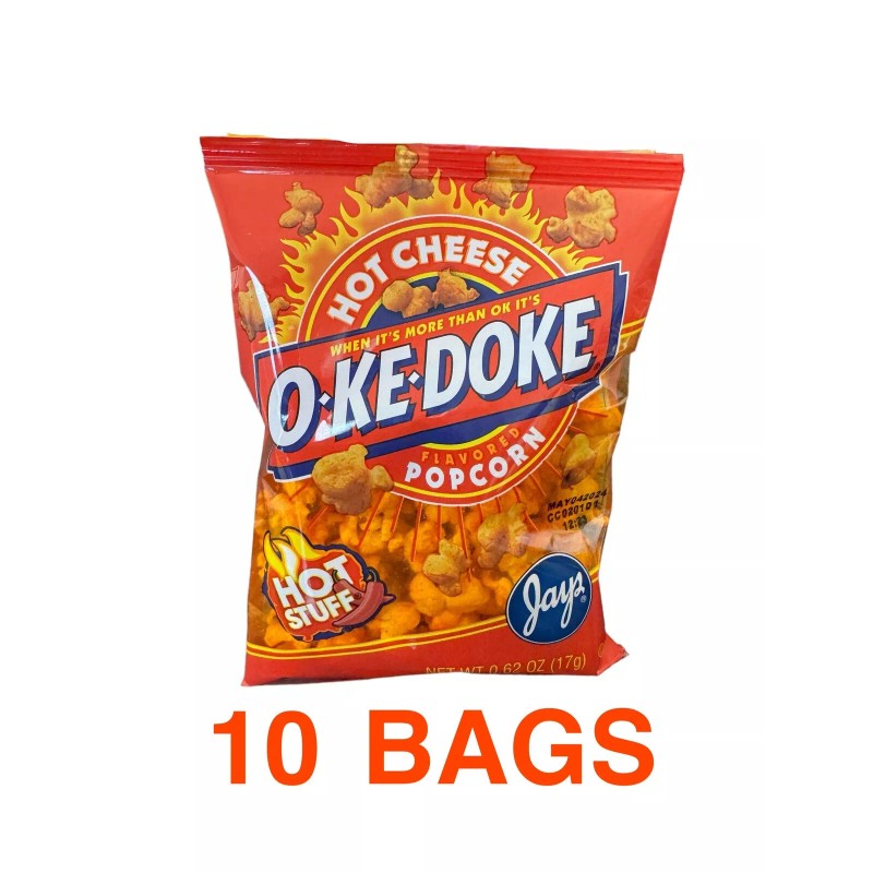 Jays Jay’s OKE DOKE Hot Cheese Flavored Popcorn 10 .625