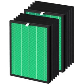 CHAMONNY Airmega 150 Filter Replacement, Compatible with Coway Airmega 150 Air Purifier, 2 Green True HEPA and 8 Active Carbon Filter, AP-1019C-FP