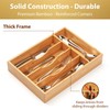Umilife Bamboo Kitchen Drawer Organizer, 11 Inch Silverware Utensils Tray