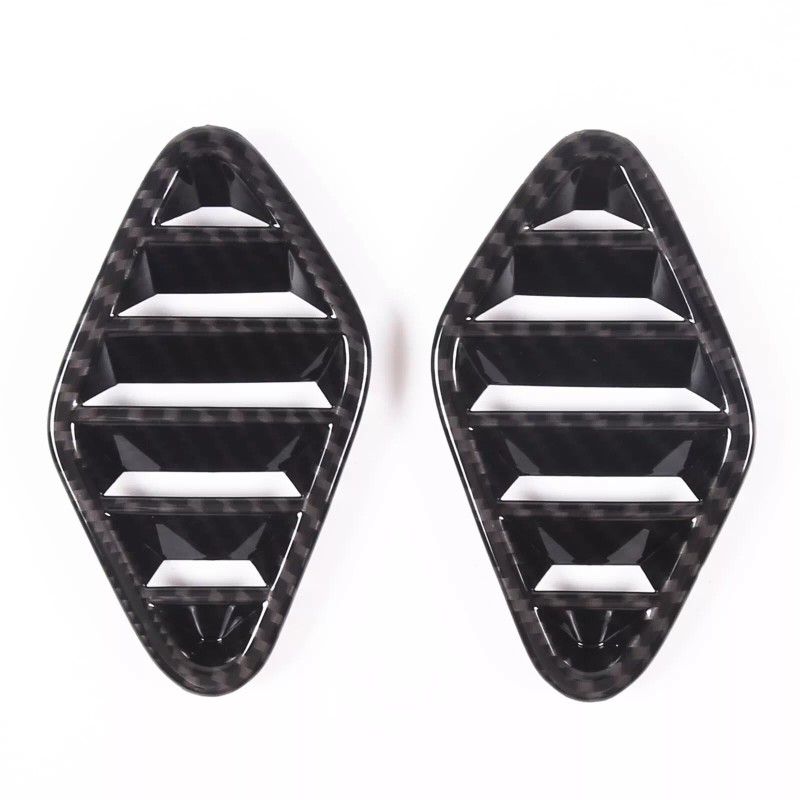 Ynei ABS Carbon Fiber Dashboard Air Vent Cover Trim Fits