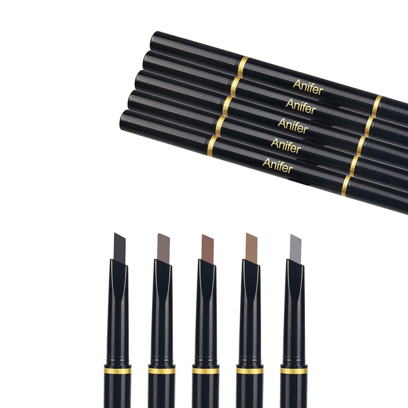 ANIFER Eyebrow Pencil Black Waterproof Smooth Natural Cruelty Free (Black