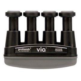 PROHANDS VIA Hand Exerciser, Finger Exerciser (Hand Grip Strengthener), Spring-Loaded, Finger-Piston System, Isolate and Exercise Each Finger, (6 lb Medium Tension, Purple-Via)