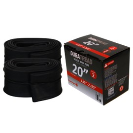 DURATREAD Bike Tube 20" X1.95-2.125" AV32mm Schrader Valve 20" Bicycle Inner Tubes Compatible with 20x1.95, 20x2.10, 20 x 2.125 Bike Tire Tubes. Pack of Two