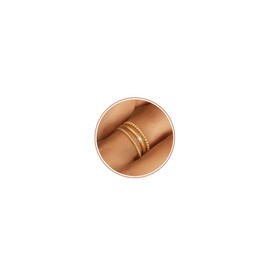 ZHESHY 3pcs Gold Silver Ring Women's 1.3 mm Thin Golden Rings 14k Gold-Plated Silver Ring Waterproof Hypoallergenic Stacking Slim Rings Set Gifts Jewellery Women Engagement Ring Wedding Rings Size 52