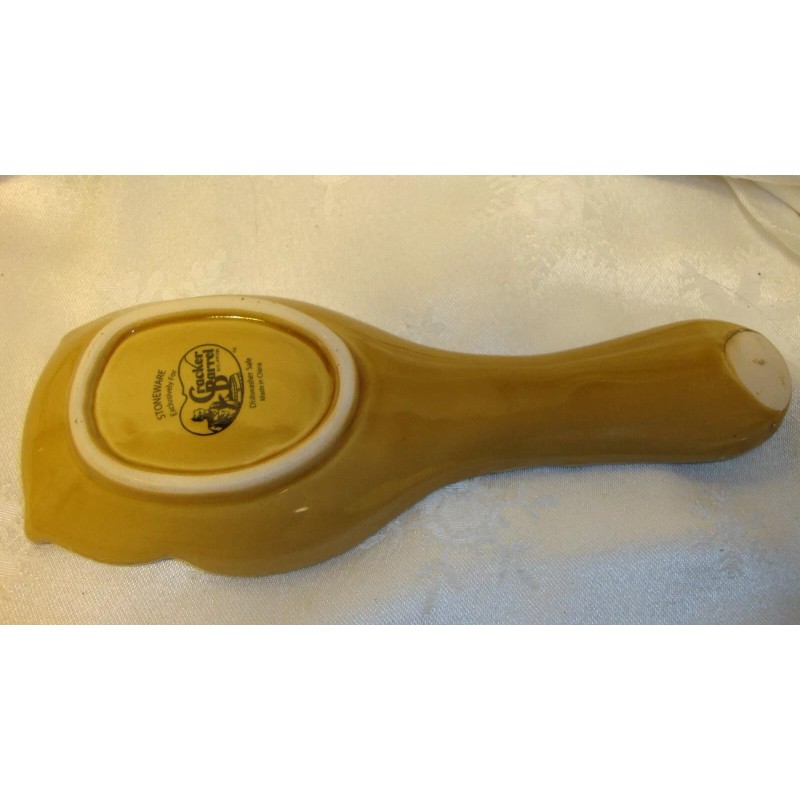 Cracker Barrel Country Store Stoneware Owl Spoon Rest Cracker Barrel