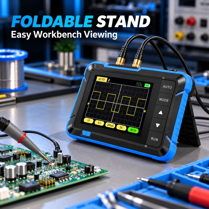 Mini Handheld Digital Oscilloscope for Electronics Testing – 2.8-Inch Display
