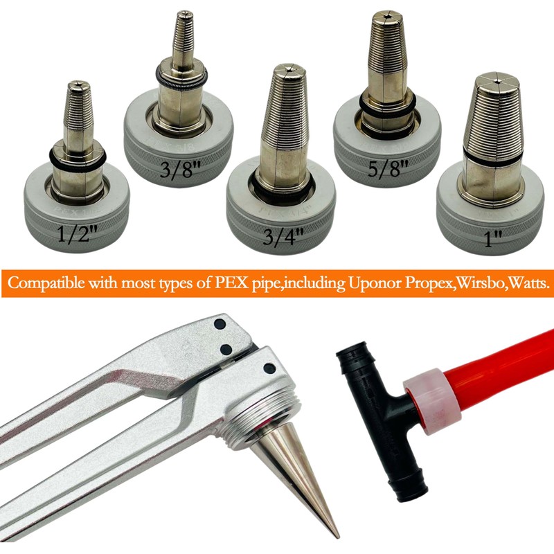 Purseter Manual PEX Pipe Expander Tool Kit with 5PCS be