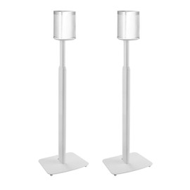 ynVISION.DESIGN Height Adjustable Floor Stands Compatible with Sonos One, One SL, Play:1 | 2 Pack | (White)