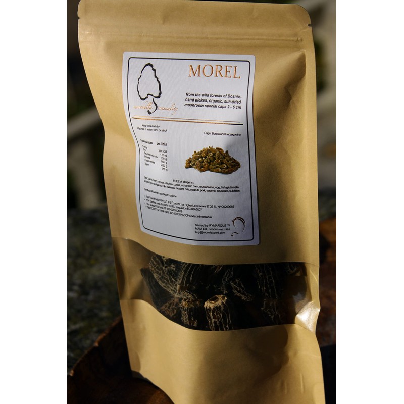 Wild Morel Mushrooms - Sun-Dried Caps (4 - 8 cm)