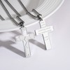 GLITTO Soccer Cross Necklace for Boys Men Stainless Steel Pendant