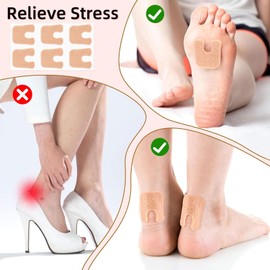 48PCS U-Shaped Felt Callus Pads Metatarsal Foot Insert of Foot Cushion,Strong Adhesive Non-Slip Met Pads for Shoes,Protect Calluses from Rubbing On Shoes for Men and Women