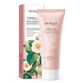 BIOAQUA Limpiador Facial de Camelia Antioxidante Gel Limpiador Facial Rejuvenecedor Anti-Oxidacin Hidratante Limpieza Profunda Suave para Todo Tipo...