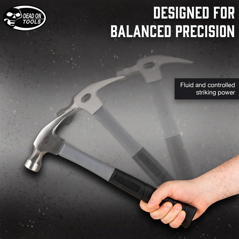 Dead On Tools-16oz Smooth Face Fiberglass Hammer,(DOHFG16S13)