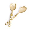 Two's Company Keshi Mother of Pearl Server Set, 11-inches Height,