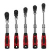 MacWork 1/2-Inch Drive Telescoping Ratchet, 72 Teeth Quick-Release, Reversible Flex