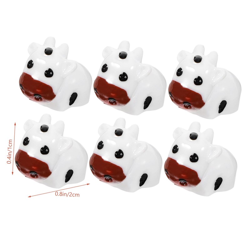 Mipcase 35pcs Miniature Cow Figurines Animal Models for Moss Landscape