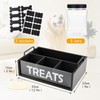 Geyecete Dog Treat Container cat food container with 3 Jars