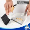 MR.SIGA Mini Dustpan and Brush Set, Portable Cleaning Brush and
