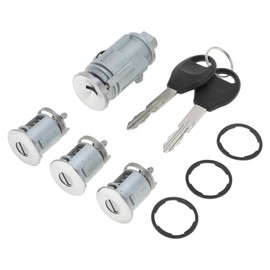 PARSKILO No.5003843AB/5003843AA Ignition Lock Cylinder and Door Lock for Jeep Wrangler TJ 1998 1999 2000 2001 Ignition Switch Cylinder with 2 Key