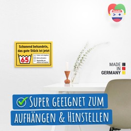 DankeDir! Schonend behandeln - Kunststoff Schild 30 x 20 cm - 65 Jahre Geburtstagsgeschenk 65. Geburtstag Geschenk 65er Männer & Frauen - Geschenkidee Geburtstagsdeko Partydeko Geburtstagskarte