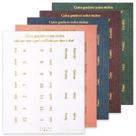 DC,CLISENCE 180pcs Monthly Tabs, Self-Adhesive Index Tabs for Planner, Colorful Monthly Separator Stickers Planner Calendar Tabs for Office, Notebook, Scrapbook (10 Sheets)