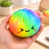 Slow-Rising Rainbow Dumpling Squishy for Squeezing – 1-Piece Soft Fidget