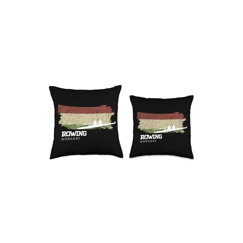 Hungary Rowing Team Rower Oarsmen Rowing Throw Pillow