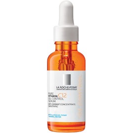 La Roche-Posay Pure Vitamin C12 Oil Control Serum Antioxidante, 30 ml Acabado mate 16 horas para piel mixta a grasa, con ácido salicílico que refina poros, ideal para rutina diaria de mañana