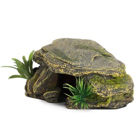 Felenny Reptile Habitat Decor Turtle Eels Platform Hidden Cave Aquarium Aquarium Natural Stone Look Landscaping Decoration Environmentally Friendly Ornament