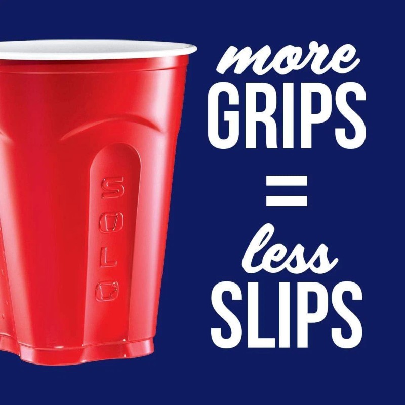 SOLO Red Squared Plastic Party Cups 18oz 200 Count