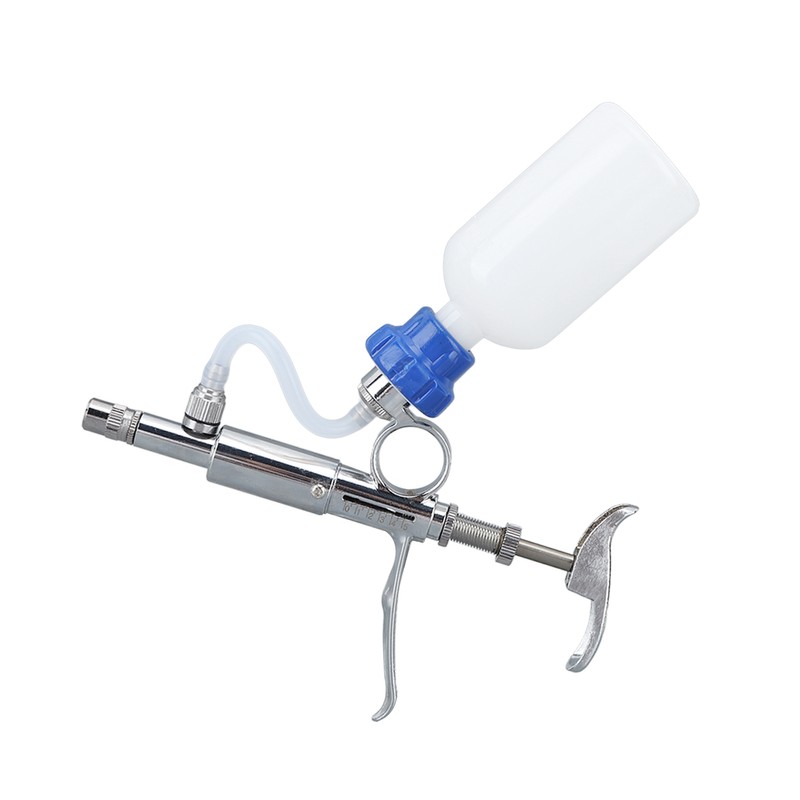 Adjustable Continuous Injection Syringe Stainless Steel Plastic Animal Syringe 5ml