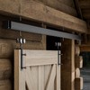 TOPCCJHHD 6.6FT/80'' Box Rail Sliding Barn Door Hardware Kit Ceiling