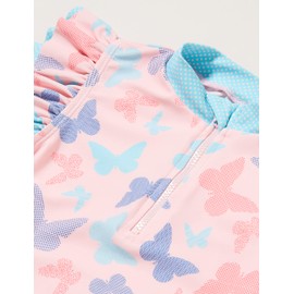 Playshoes Unisex Children's UV Protection Swimming Set Two Piece Swimming Shirt Swimming Shorts Swimwear, butterflies