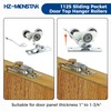 HZ-MONSTAR 2 Pack Sliding Pocket Door Hardware Kit, Sliding Door