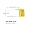 sourcing map Safety Capacitor Polypropylene Film 0.022uF 275VAC X2 MKP