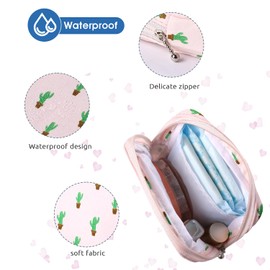 KALIONE 3 Pcs Pad Holder for Period, Period Pad Pouch Period Bag, Sanitary Napkin Storage Bag, Sanitary Pads Pouches First Period Kit for Teen Girls Women Ladies, Storage Bag for Feminine Pads