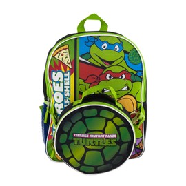 Fast Forward TMNT Backpack And Detachable Lunchbox - 15" - Green - Adjustable Straps