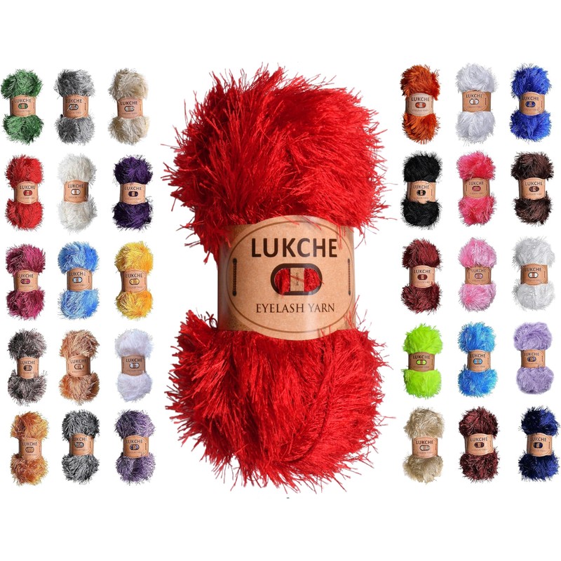 LUKCHE Lukche Eyelash Fun Fur Yarn Premium 100% Polyester 164