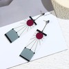 925 Sterling Silver Tanjiro Earrings,Anime Cosplay Tanjiro Black Earrings Ear