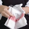 Vogue Heavy Thick and Absorbent Red Tea Towel Cloth, White